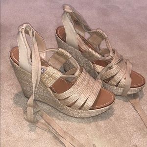 Wedge lace up sandals
